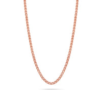 Gold Box Link Chain (3mm, Brush-finished)
