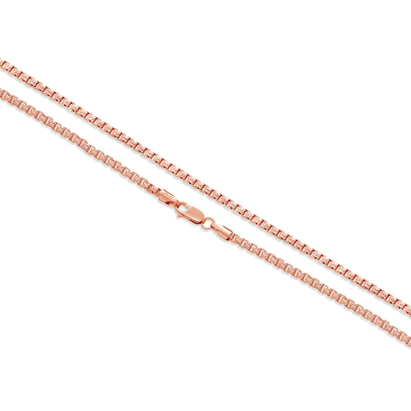 Gold Box Link Chain (3mm, Brush-finished)