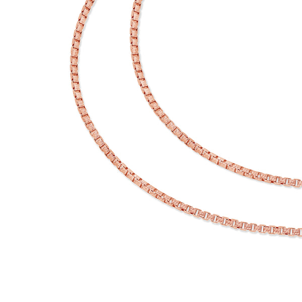Gold Box Link Chain (3mm, Brush-finished)