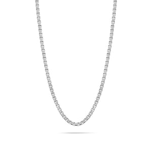 Gold Box Link Chain (3mm, Brush-finished)