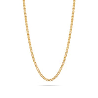 Gold Box Link Chain (3mm, Brush-finished)