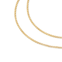 Gold Box Link Chain (3mm, Brush-finished)