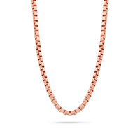 Gold Box Link Chain (4mm, Brush-finished)