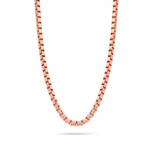 Gold Box Link Chain (4mm, Brush-finished)