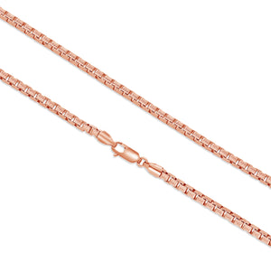 Gold Box Link Chain (4mm, Brush-finished)