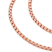 Gold Box Link Chain (4mm, Brush-finished)
