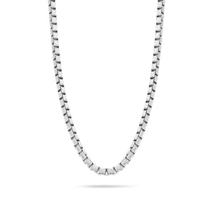 Gold Box Link Chain (4mm, Brush-finished)