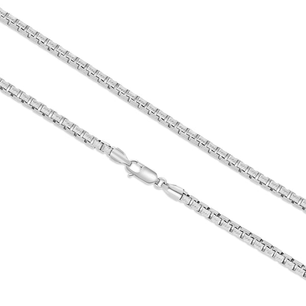 Gold Box Link Chain (4mm, Brush-finished)