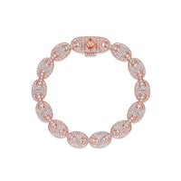 Diamond Ocean Link Bracelet (9mm)