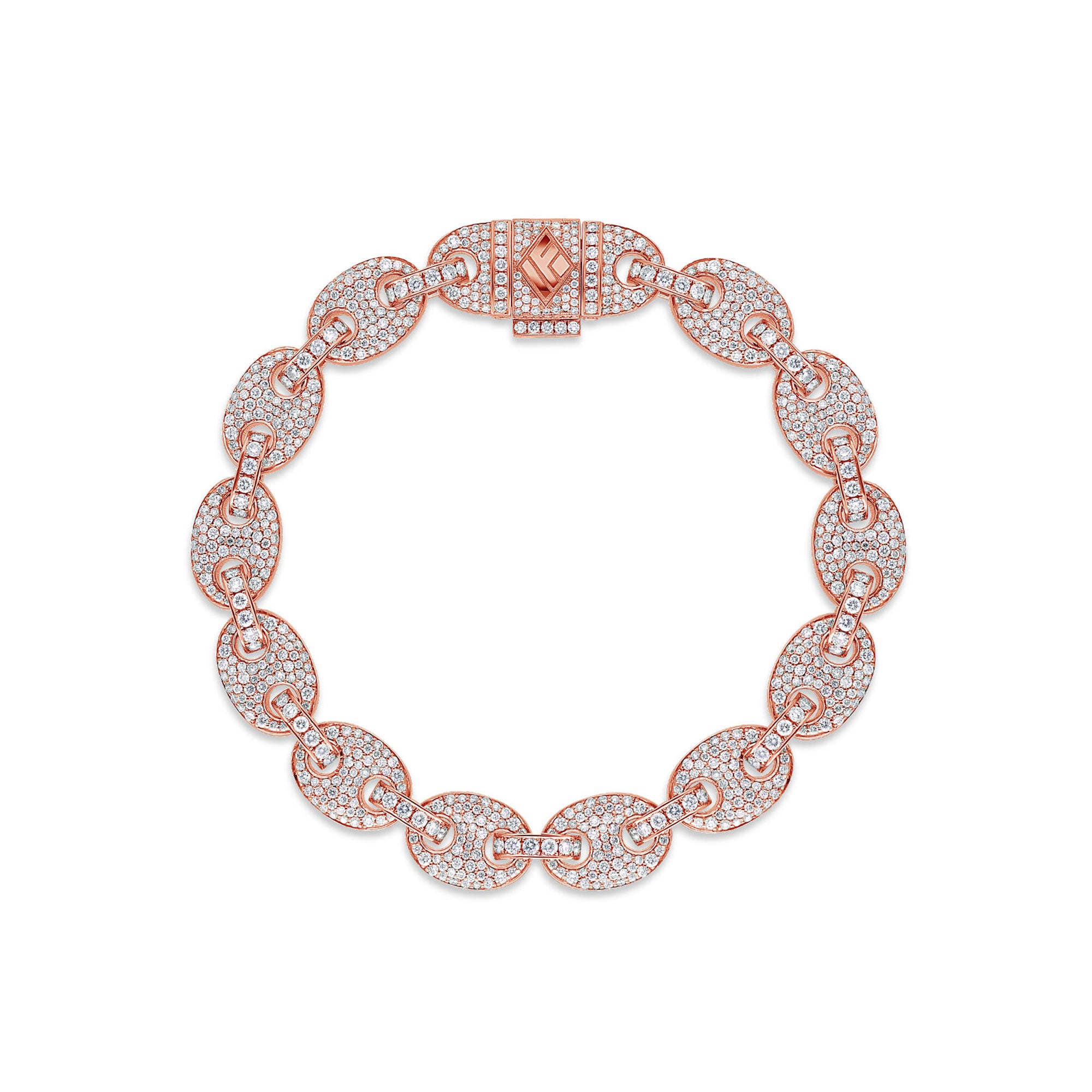 Diamond Ocean Link Bracelet (9mm)