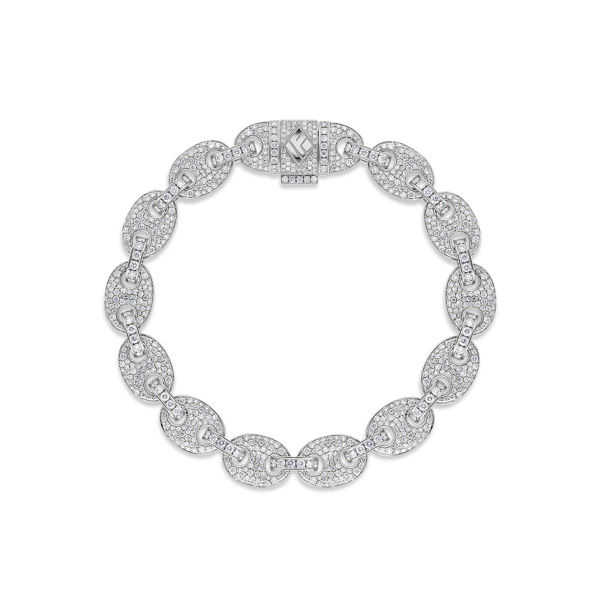 Diamond Ocean Link Bracelet (9mm)