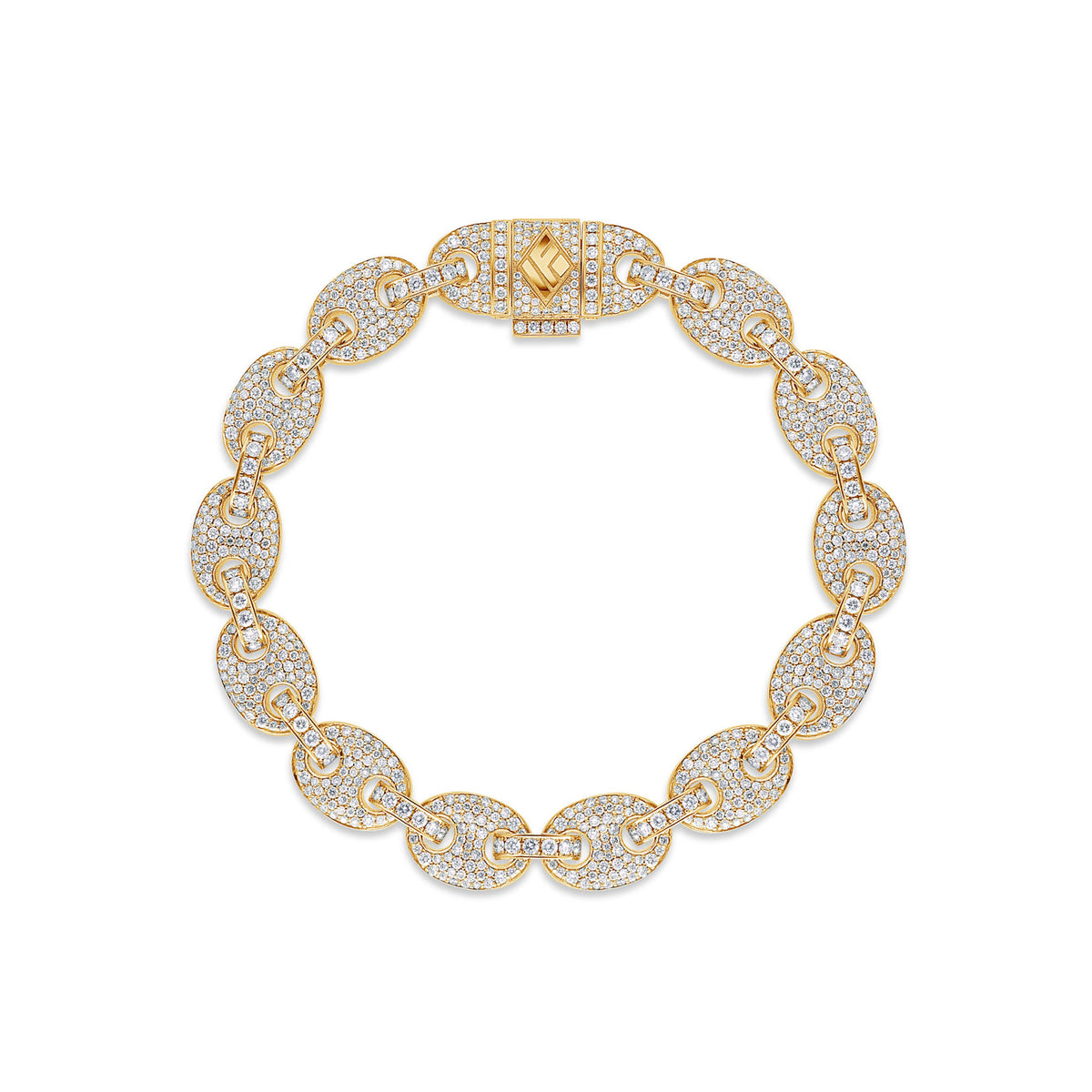 Diamond Ocean Link Bracelet (9mm)