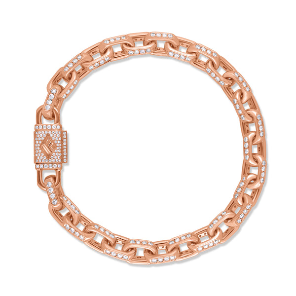 Diamond Odin Link Bracelet (8mm)