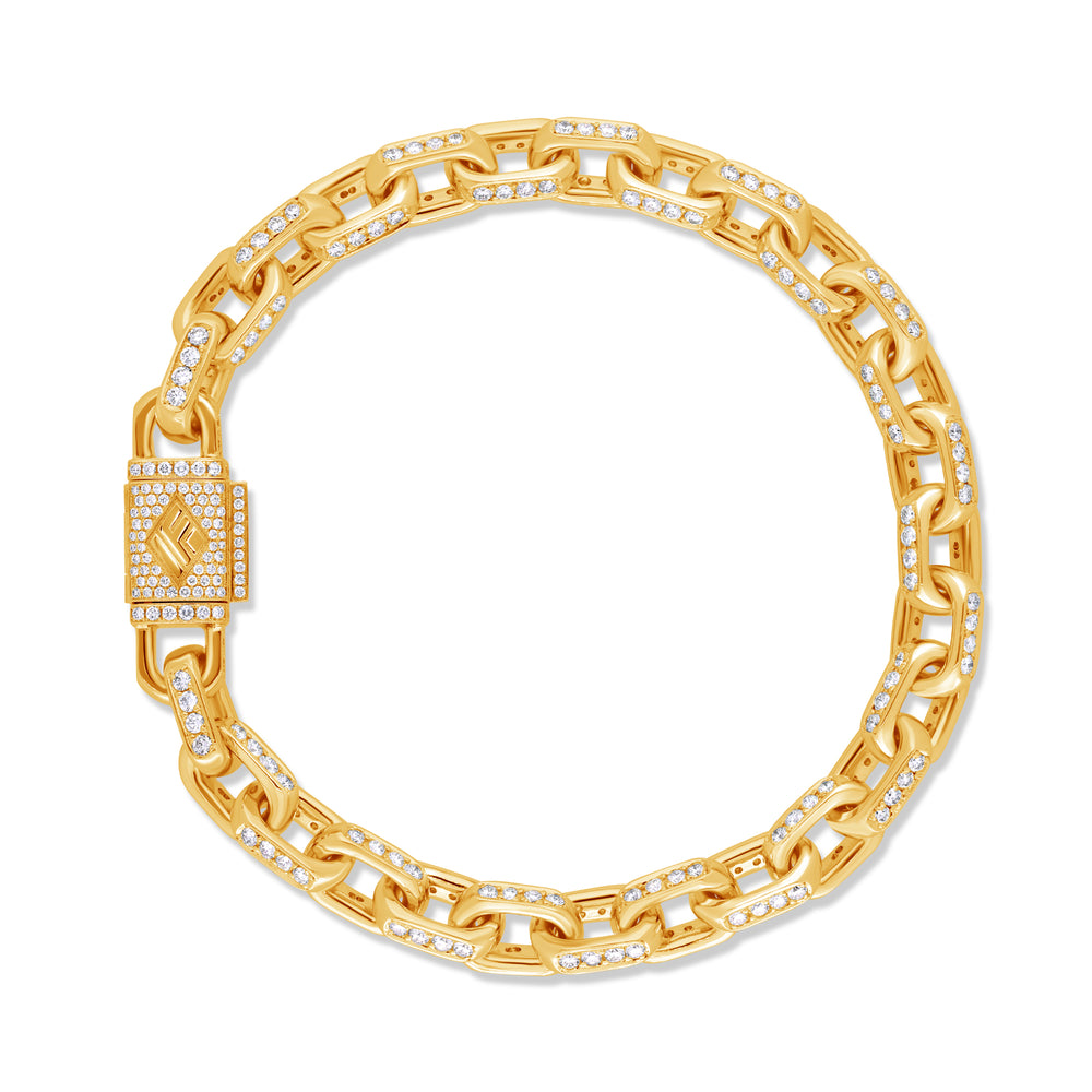 Diamond Odin Link Bracelet (8mm)