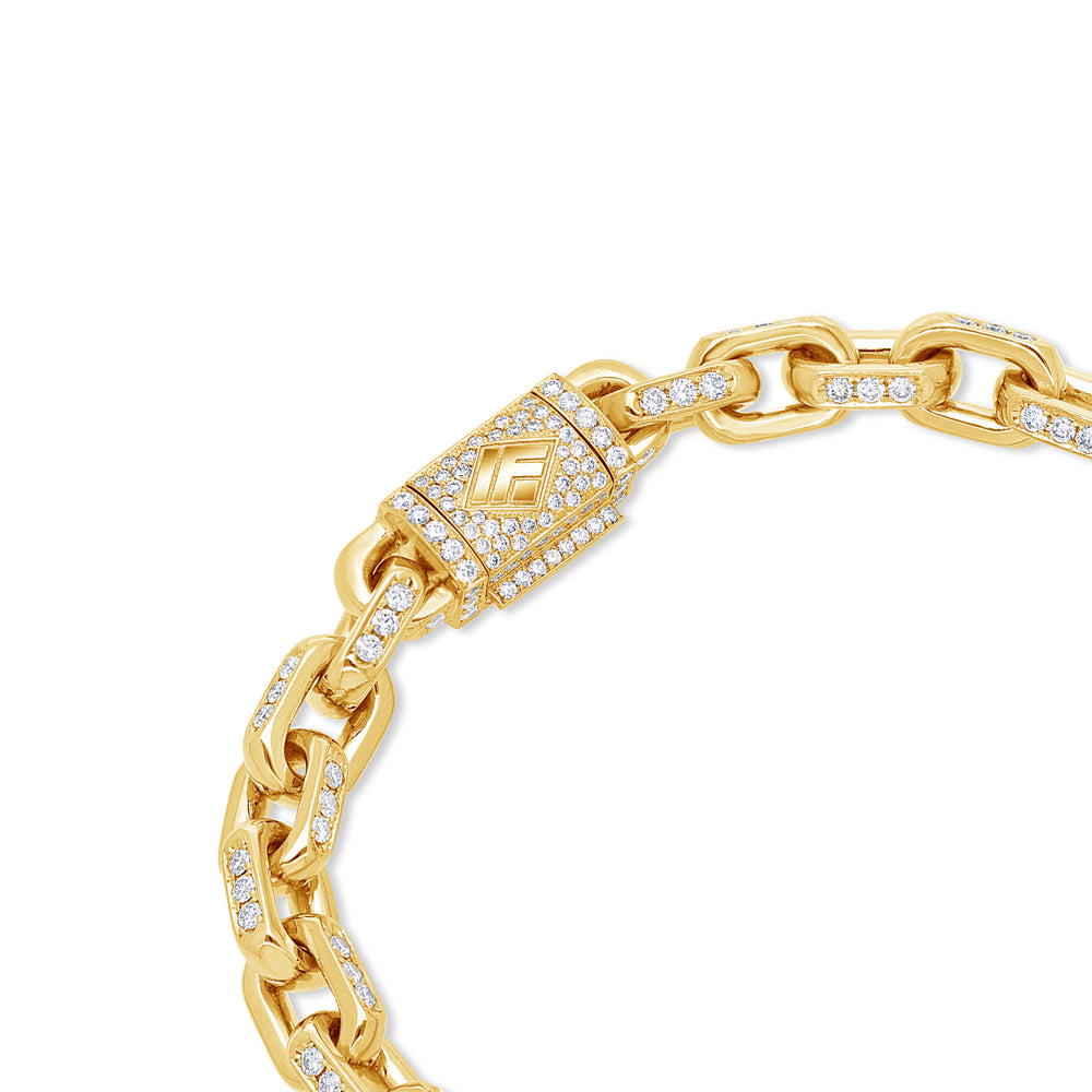 Diamond Odin Link Bracelet (7mm)