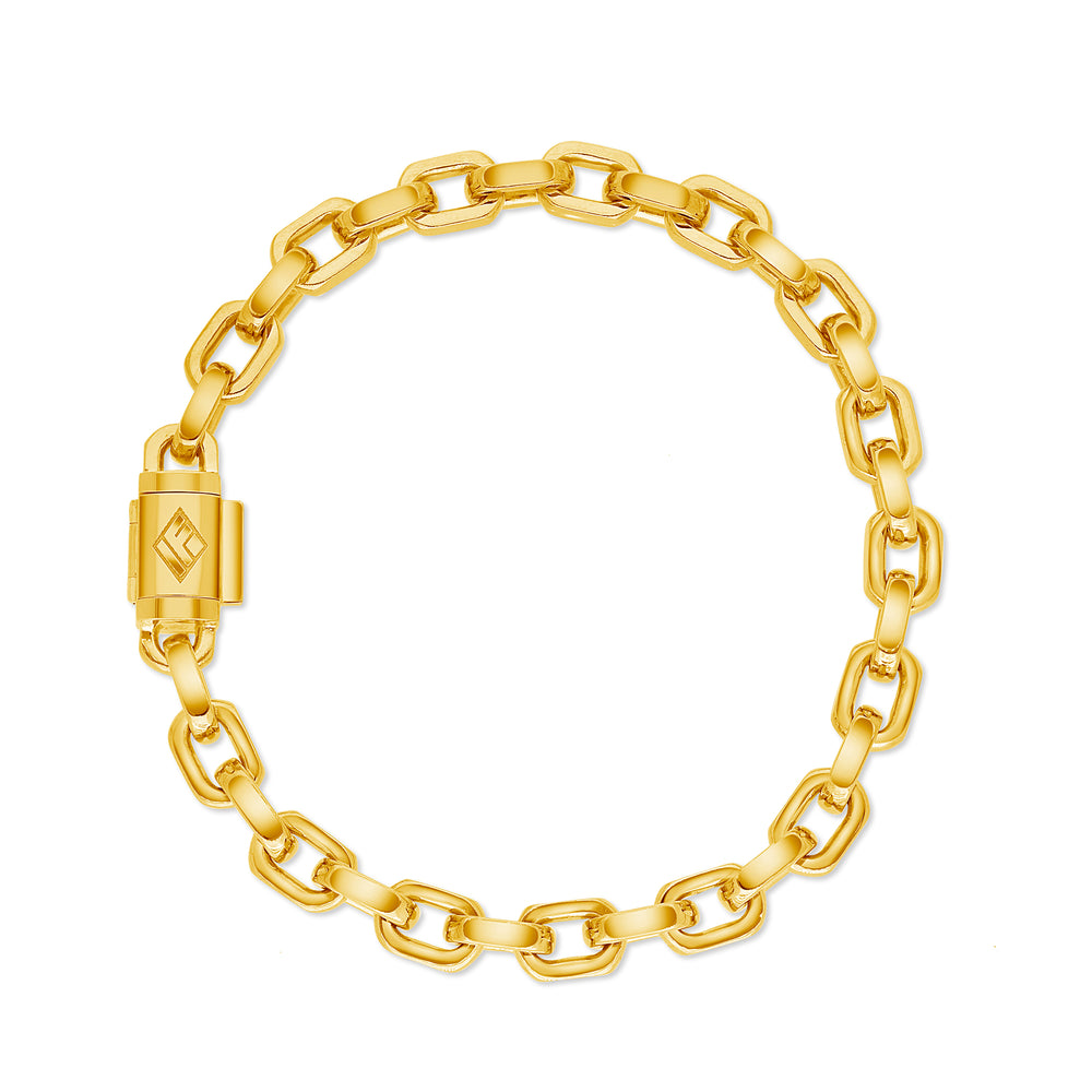 Gold Odin Link Bracelet (6mm)