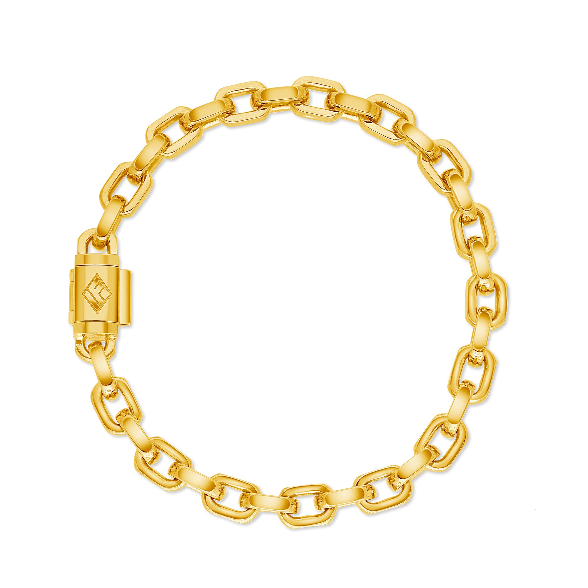 Gold Odin Link Bracelet (6mm)