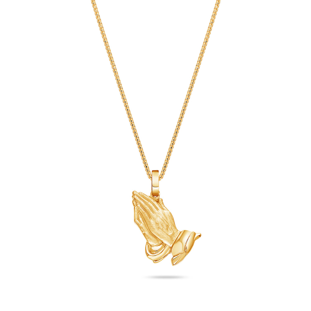 Micro Praying Hands Piece (Solid Gold)
