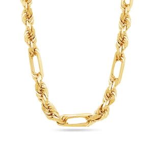 Gold Figa-Rope Chain (8.0mm)