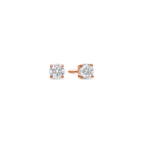 Solitaire Diamond Stud Earrings (GIA, 0.50 Carat Total, Round)