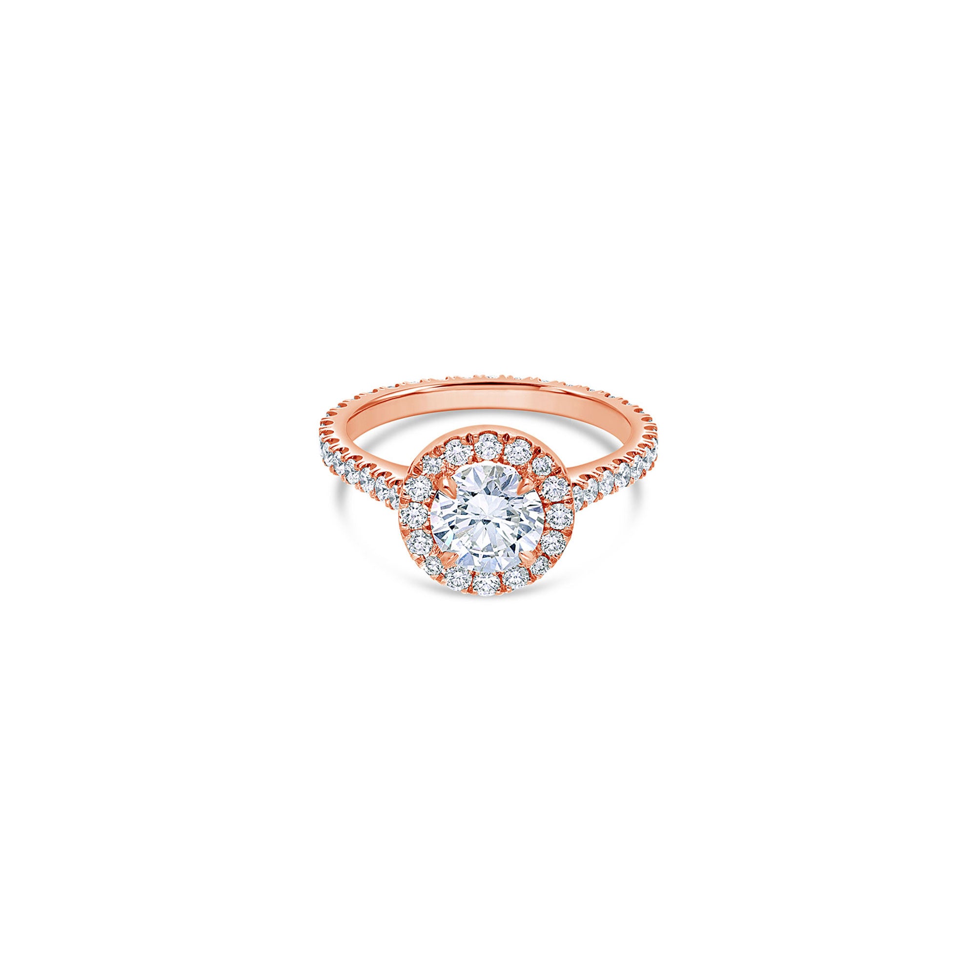 Elle Halo Engagement Ring (GIA Round 1.00ct)