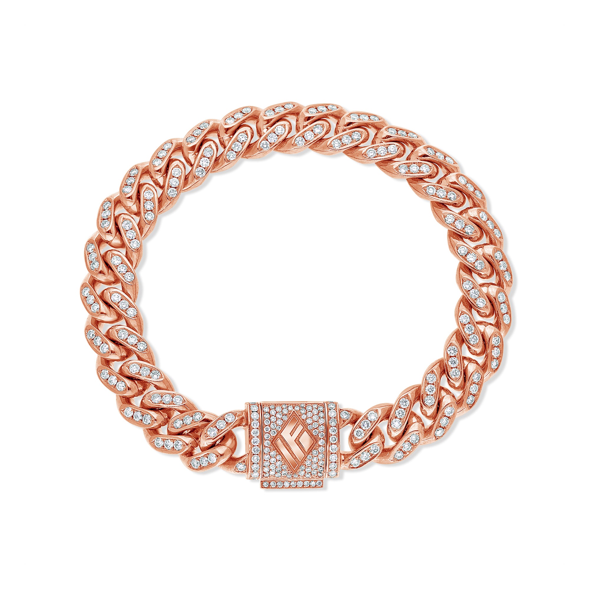 Diamond Cuban Link Bracelet (10mm, Bustdown)