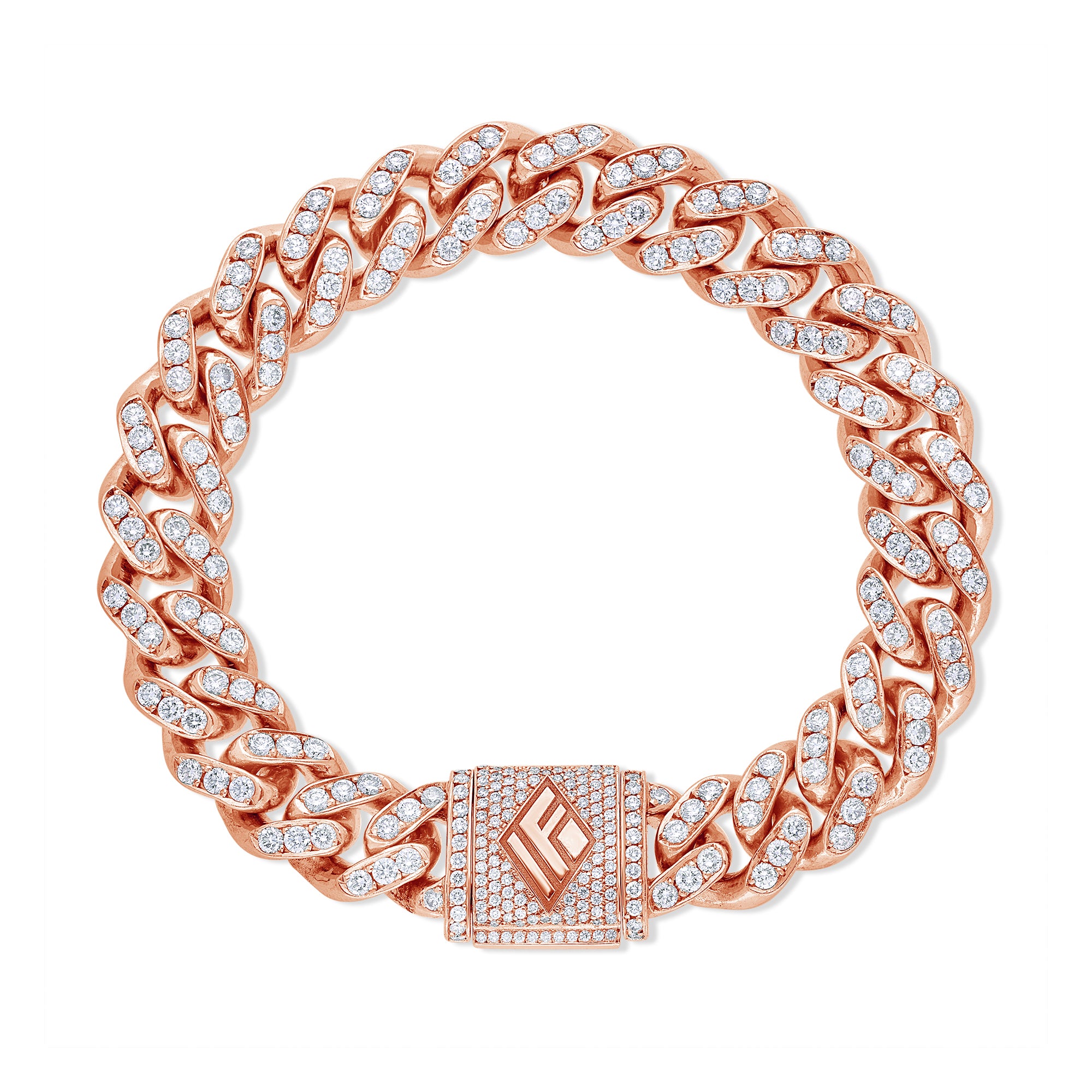 Diamond Cuban Link Bracelet (11mm, Diamond Clasp, Oversized)