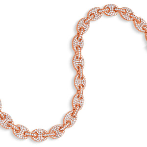 Diamond Ocean Link Bracelet (7mm)