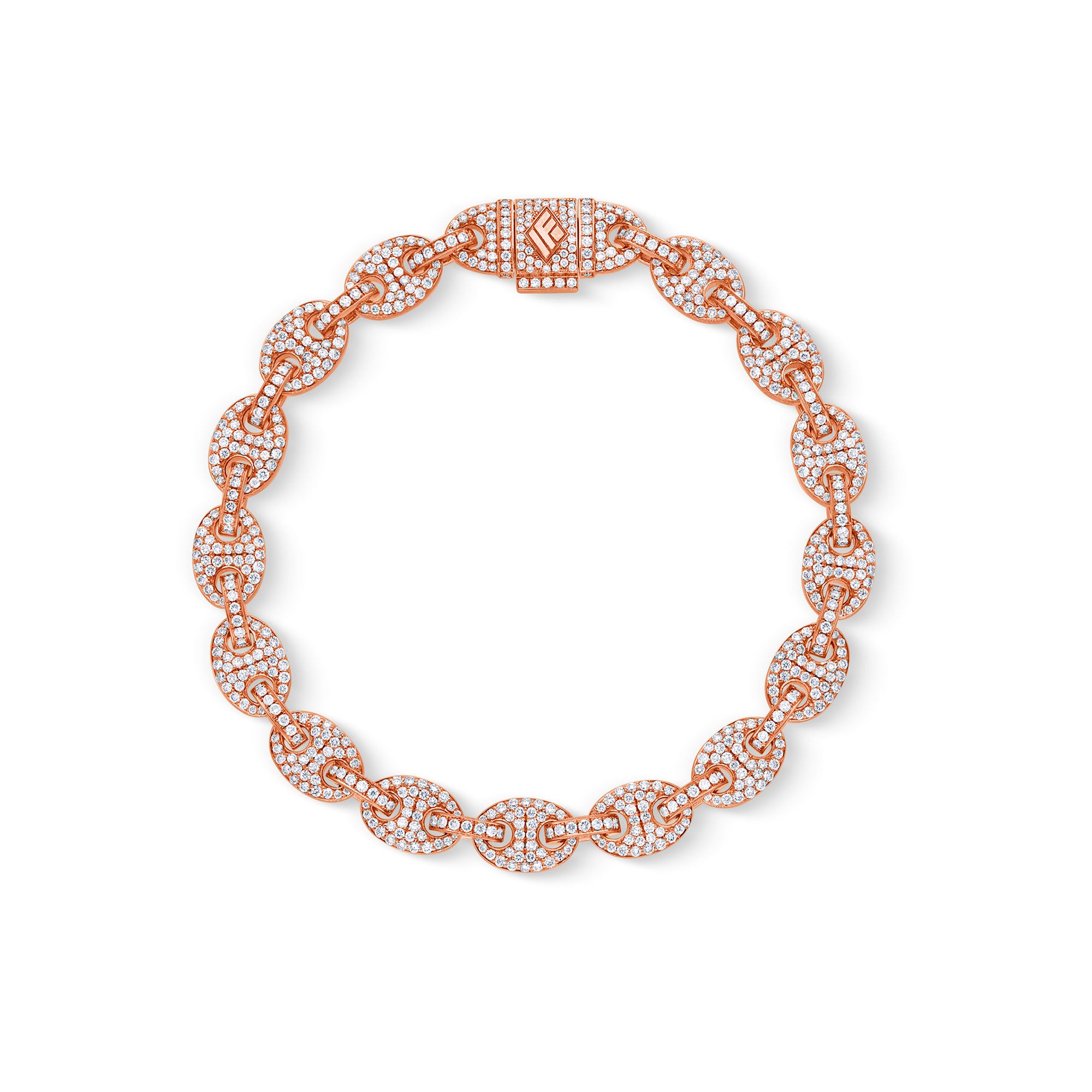 Diamond Ocean Link Bracelet (7mm)
