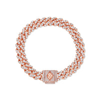 Diamond Cuban Link Bracelet (9mm, Prong Set)