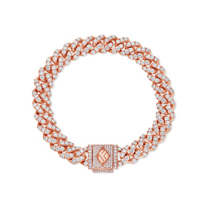 Diamond Cuban Link Bracelet (9mm, Prong Set)