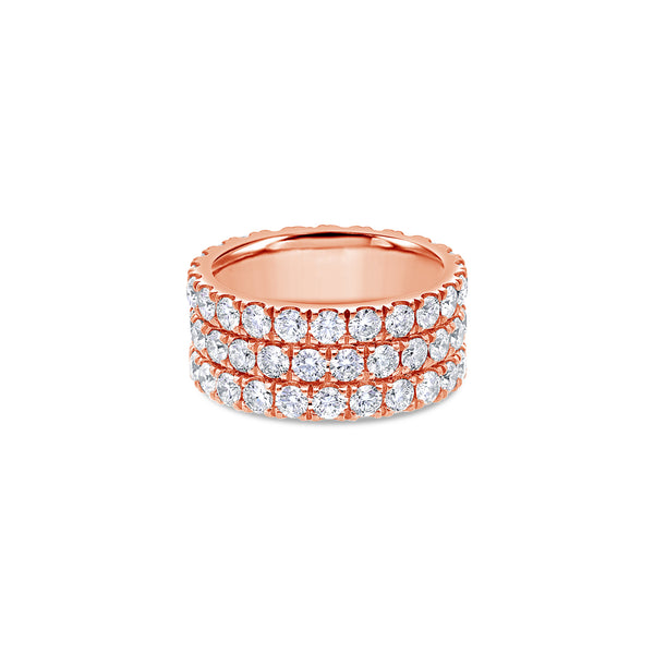 Micro Elle Eternity Ring (3-Row)