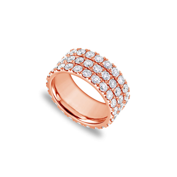 Micro Elle Eternity Ring (3-Row)