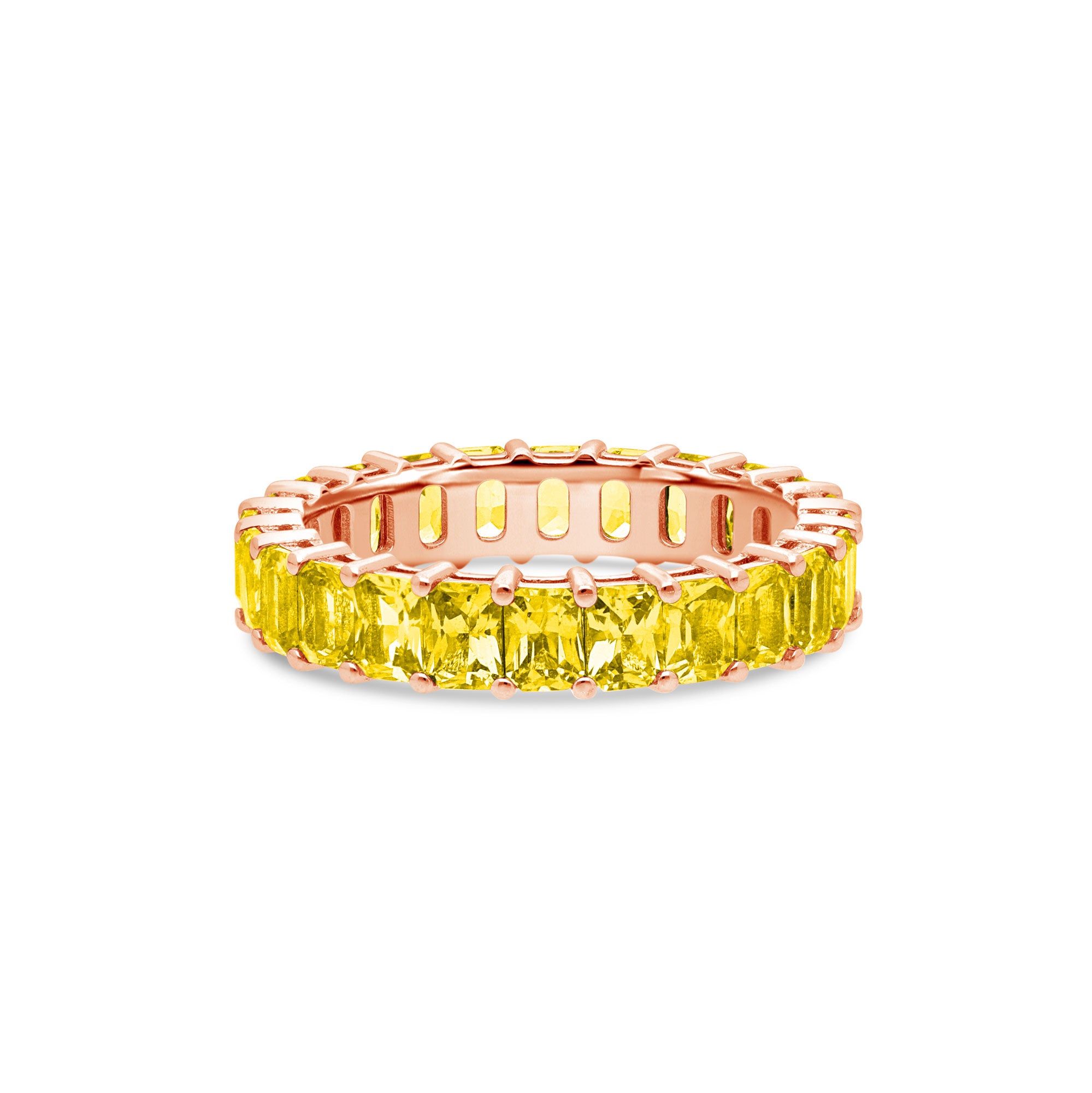Luna Yellow Sapphire Eternity Ring (Emerald Cut)