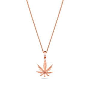 Micro Cannabis Leaf Piece (Solid Gold)