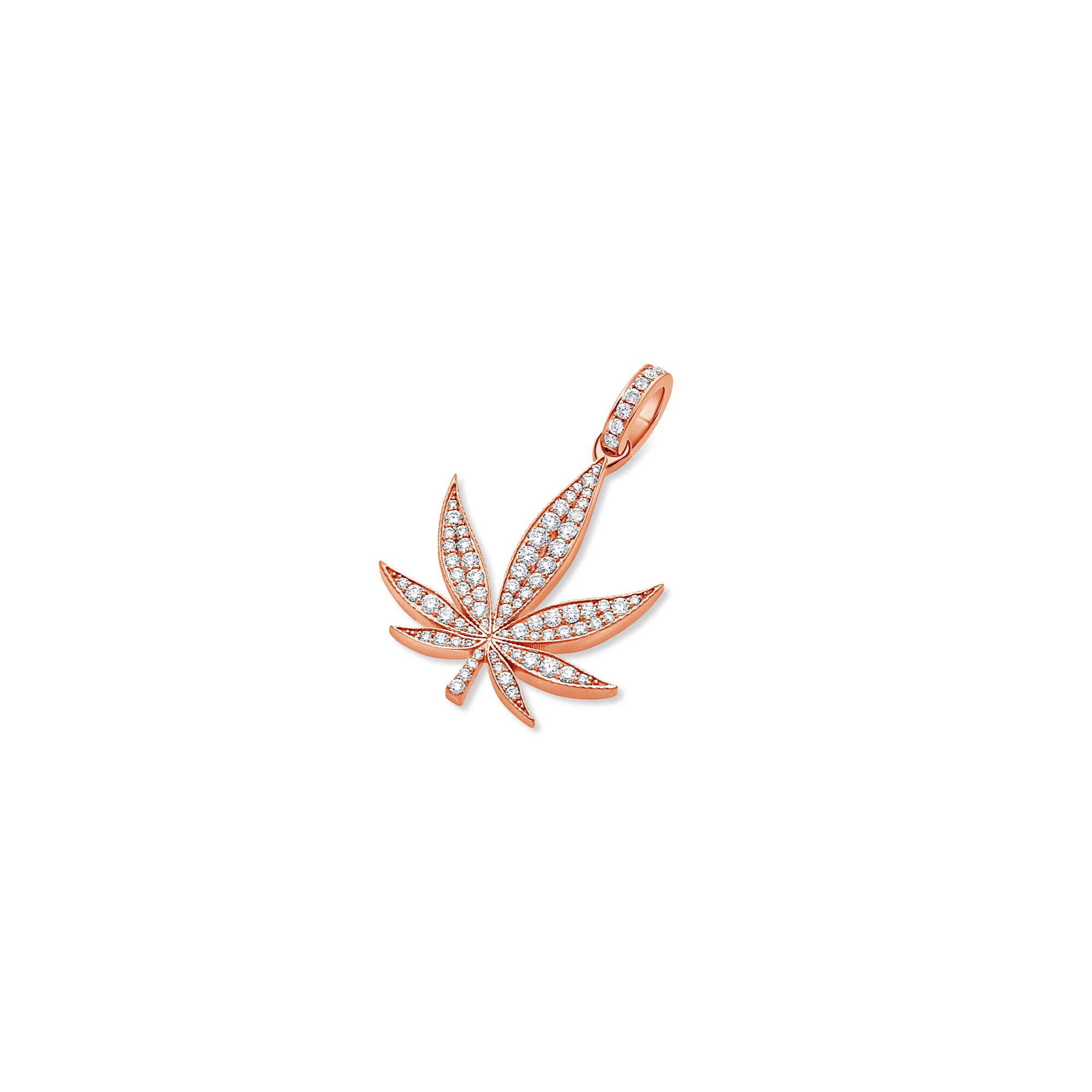 Micro Marijuana Leaf Piece (Fully Iced)