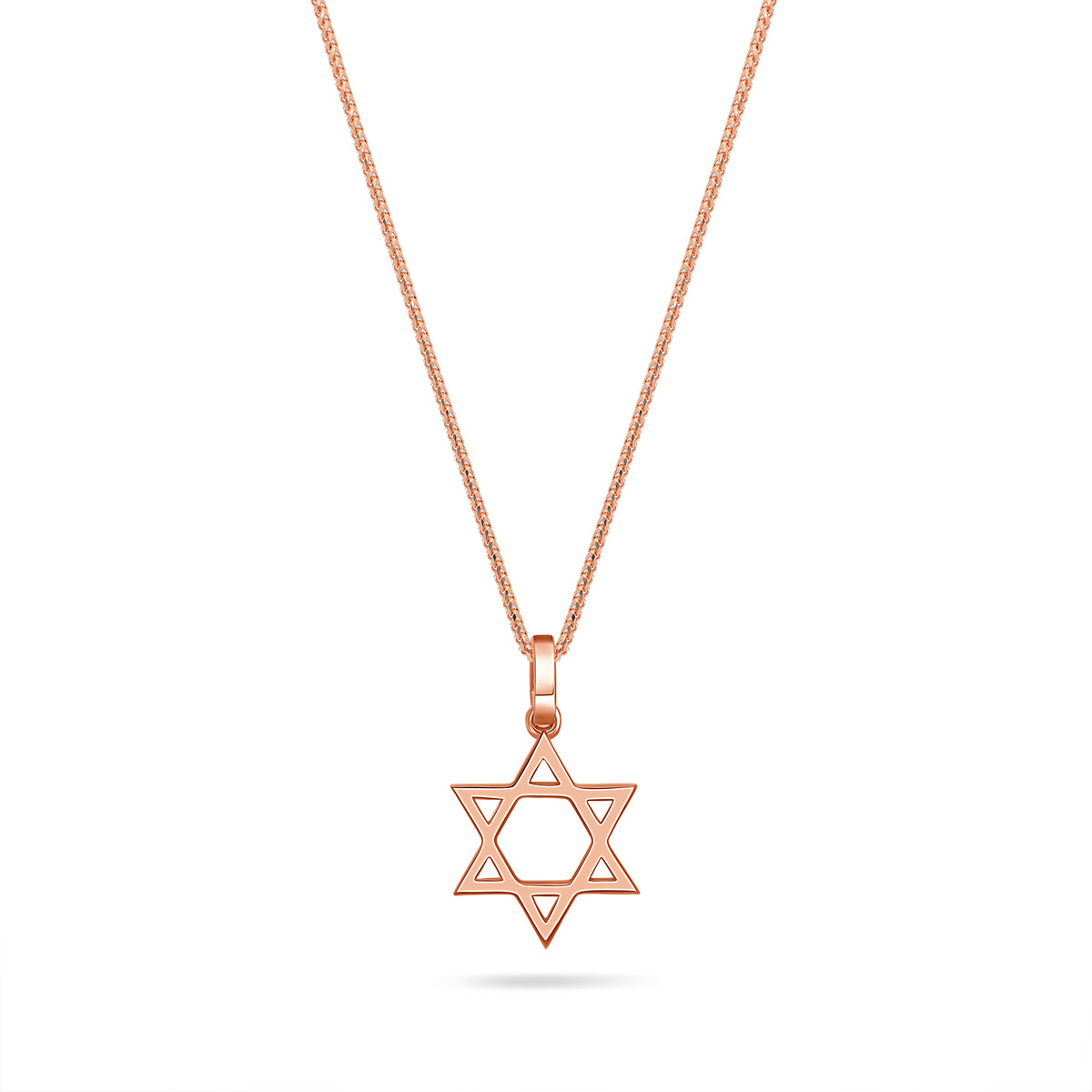 Gold Jewish Necklace Micro Star of David Piece IF