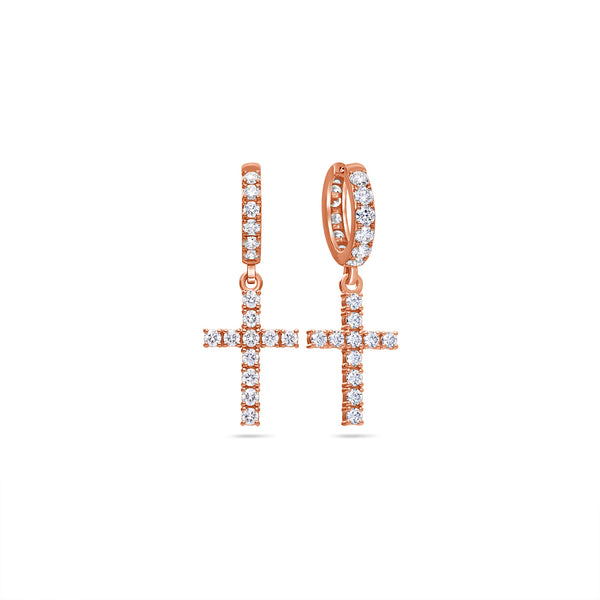 Pico Harvey Cross Hoop Earrings