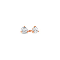 Solitaire Diamond Stud Earrings - 3 Prongs (GIA, 0.50 Carat Total, Round)