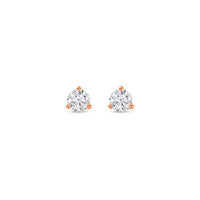 Solitaire Diamond Stud Earrings - 3 Prongs (GIA, 0.50 Carat Total, Round)