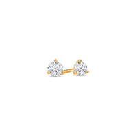 Solitaire Diamond Stud Earrings - 3 Prongs (GIA, 0.50 Carat Total, Round)