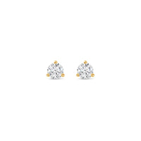 Solitaire Diamond Stud Earrings - 3 Prongs (GIA, 0.50 Carat Total, Round)