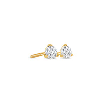Solitaire Diamond Stud Earrings - 3 Prongs (GIA, 0.50 Carat Total, Round)