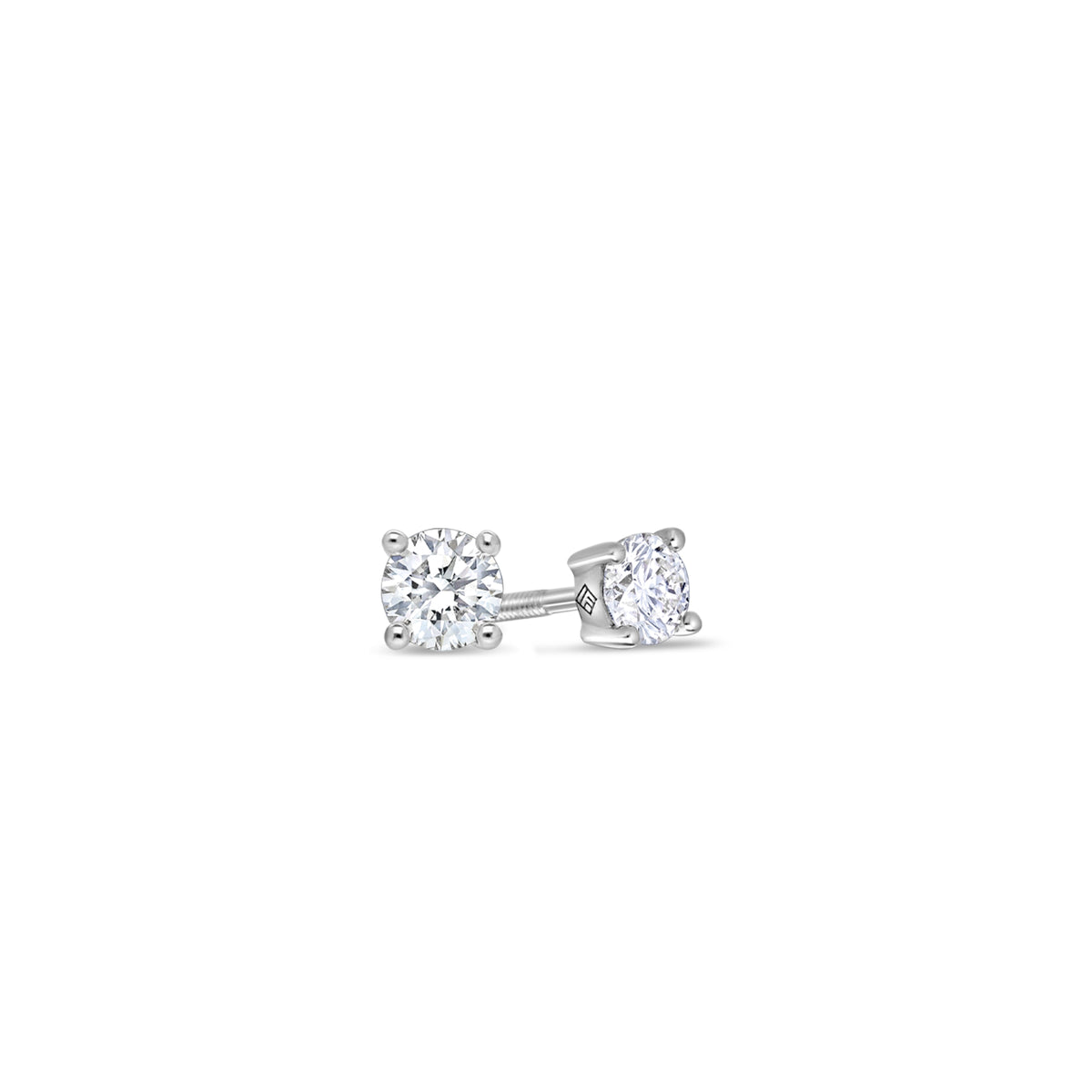 VS Diamond Stud Earrings Solitaire Studs (1/2 Carat Total)