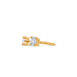 Solitaire Diamond Stud Earrings (GIA, 0.50 Carat Total, Round)