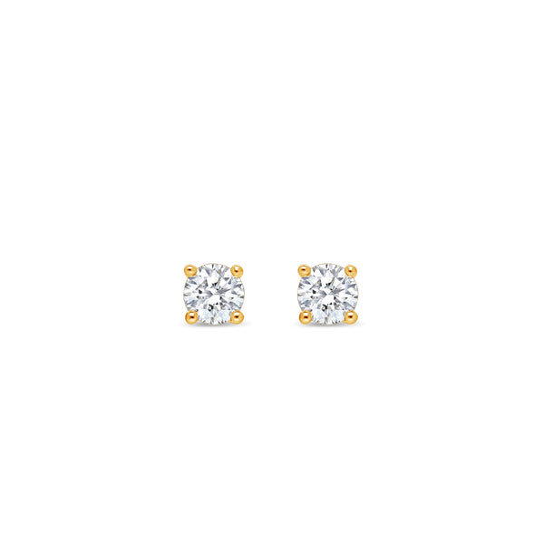 Solitaire Diamond Stud Earrings (0.50 Carat Total, Round)