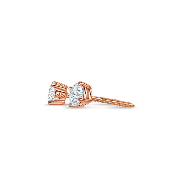 Solitaire Diamond Stud Earrings (GIA, 0.70 Carat Total, Round)