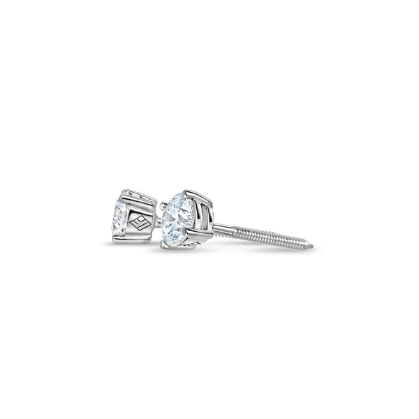 Solitaire Diamond Stud Earrings (GIA, 0.70 Carat Total, Round)