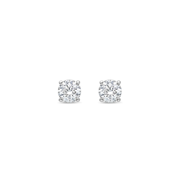 Solitaire Diamond Stud Earrings (GIA, 0.70 Carat Total, Round)