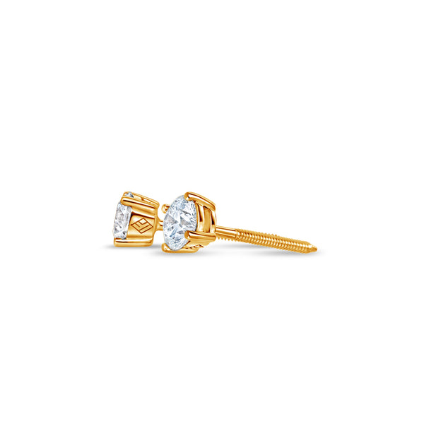 Solitaire Diamond Stud Earrings (GIA, 0.70 Carat Total, Round)